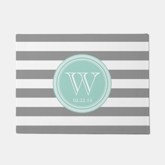 Personalisiertes Monogramm Fußmatte (Vorderseite)