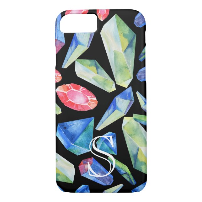 Personalisiertes Monogramm Gemisches Muster Case-Mate iPhone Hülle (Rückseite)