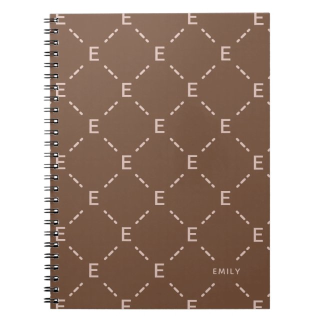 Personalisiertes Monogramm-Geometrisches Muster No Notizblock (Vorderseite)