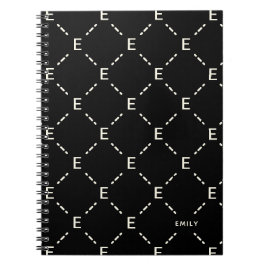 Personalisiertes Monogramm-Geometrisches Muster No Notizblock