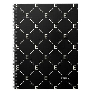Personalisiertes Monogramm-Geometrisches Muster No Notizblock