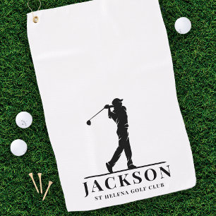 Personalisiertes Monogramm Golfer Golfhandtuch