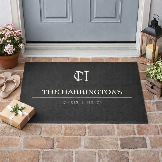 Personalisiertes Monogramm-Haus-Einweihungsgeschen Fußmatte (Von Creator hochgeladen)
