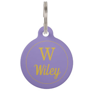 Personalisiertes Monogramm-Hundehalsband mit Namen Haustiermarke