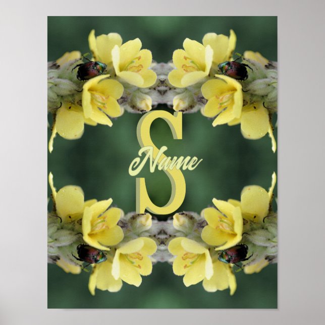 Personalisiertes Monogramm Ihr Anfangsbuchstabe Na Poster (Vorne)