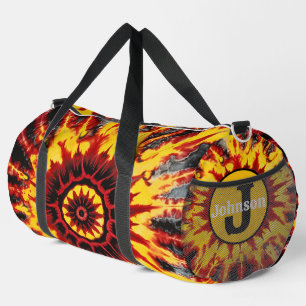 Personalisiertes Monogramm im Tie-Dye-Mandala-Must Duffle Bag