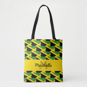 Personalisiertes Monogramm JAMAICA FLAG Tote Bag