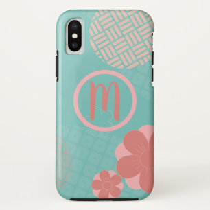 Personalisiertes Monogramm japanisches Muster Case-Mate iPhone Hülle