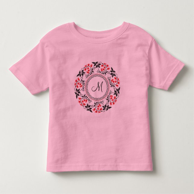 Personalisiertes Monogramm Kleinkind T-shirt (Vorderseite)