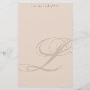 Personalisiertes Monogramm L Briefpapier