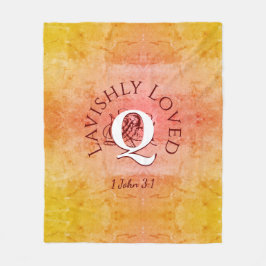 Personalisiertes Monogramm LAVISTIV LIEBT Christli Fleecedecke