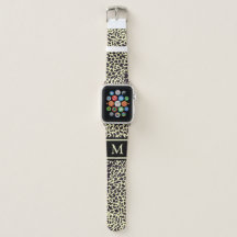 Personalisiertes Monogramm-Leopard-Applet-Uhrband