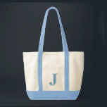 Personalisiertes Monogramm LICHT BLAU   NATÜRLICHE Tragetasche<br><div class="desc">Personalisiertes Monogramm LICHT BLAU   NATÜRLICHE TASCHE. Individuell gestalten Sie Ihre eigene Tasche!</div>
