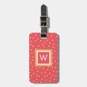 Personalisiertes Monogramm mit Punkten Gepäckanhänger