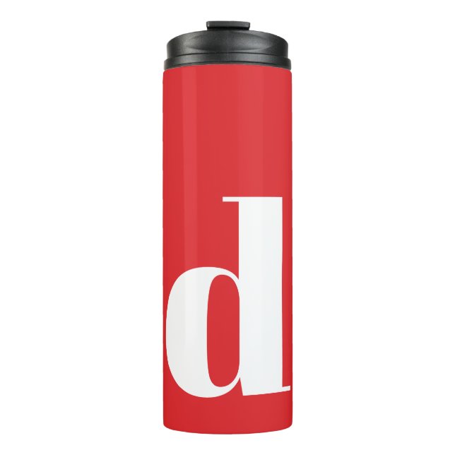 Personalisiertes Monogramm Modern Simple Thermosbecher (Vorderseite)