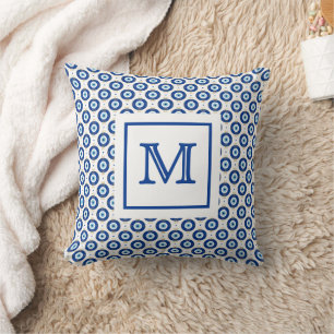 Personalisiertes Monogramm Modernes Böser Blick Mu Kissen