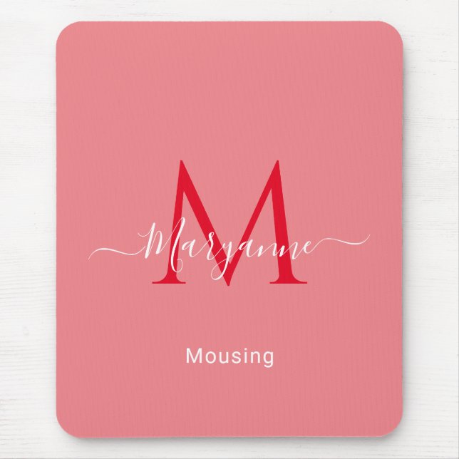 Personalisiertes Monogramm Mousepad (Vorne)