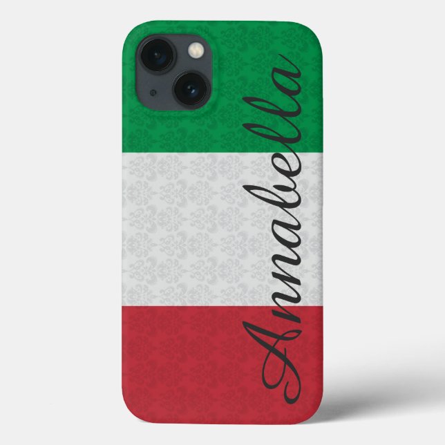 Personalisiertes Monogramm-Muster für die italieni Case-Mate iPhone Hülle (Rückseite)
