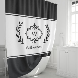 Personalisiertes Monogramm Name Anfangsbuchstabe S Duschvorhang