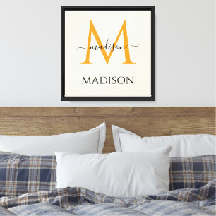 Personalisiertes Monogramm & Name Leinwanddruck