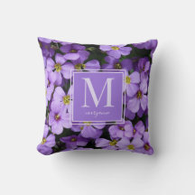 Personalisiertes Monogramm Name Purple Flowers Fot
