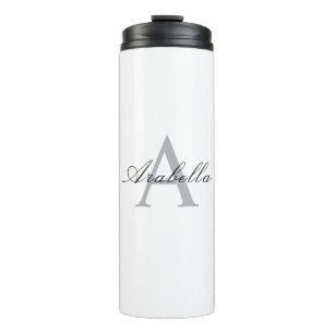 Personalisiertes Monogramm Name Thermosbecher
