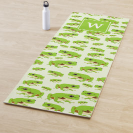 Personalisiertes Monogramm Niedliches Green Tree F Yogamatte