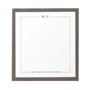 Personalisiertes Monogramm-Notizbuch mit klassisch Notizblock