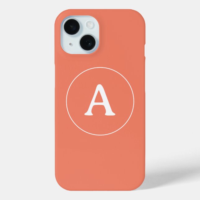 Personalisiertes Monogramm Orange Case-Mate iPhone Hülle (Rückseite)
