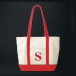 Personalisiertes Monogramm RED   NATURAL-TASCHE Tragetasche<br><div class="desc">Personalisiertes Monogramm RED   NATURAL TASCHE. Individuell gestalten Sie Ihre eigene Tasche!</div>