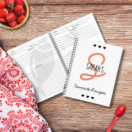 Personalisiertes Monogramm-Rezept Notizbuch