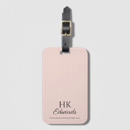 Personalisiertes Monogramm rosa Luggy Gepäckanhänger