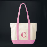 Personalisiertes Monogramm ROSA   NATÜRLICHE Tragetasche<br><div class="desc">Personalisiertes Monogramm ROSA   NATÜRLICHE TASCHE.  Gewohnheit stellen Ihre eigene Tasche her!</div>