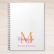 Personalisiertes Monogramm Rosa Skript Name