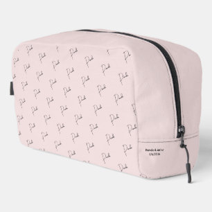 Personalisiertes Monogramm Rosa Waschbeutel