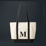 Personalisiertes Monogramm SCHWARZES   NATÜRLICHE Tragetasche<br><div class="desc">Personalisiertes Monogramm SCHWARZES   NATÜRLICHE TASCHE.  Gewohnheit stellen Ihre eigene Tasche her!</div>