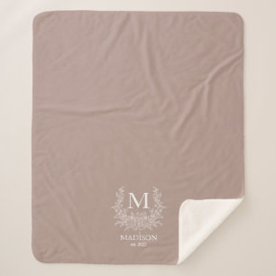 Personalisiertes Monogramm Sherpadecke