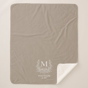 Personalisiertes Monogramm Sherpadecke