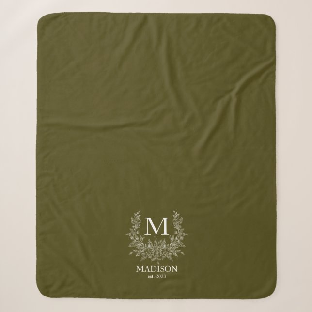 Personalisiertes Monogramm Sherpadecke (Vorderseite)
