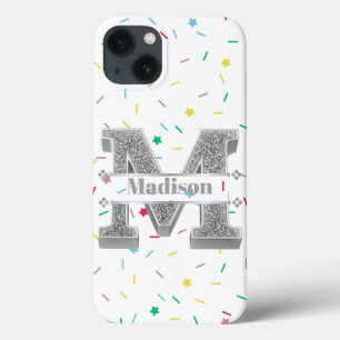 Personalisiertes Monogramm Silver Initial Case-Mate iPhone Hülle