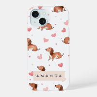 Personalisiertes Monogramm Süßer Dachshund-Hund