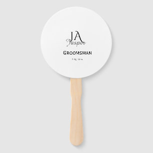 Personalisiertes Monogramm Trauzeuge Brautführer N Fächer