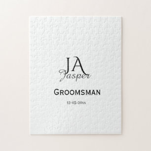 Personalisiertes Monogramm Trauzeuge Brautführer N Puzzle