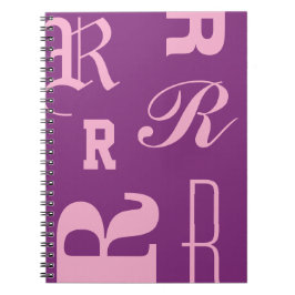 Personalisiertes Monogramm, Typografie-Initialen,  Notizblock