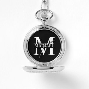 Personalisiertes Monogramm und Name Armbanduhr