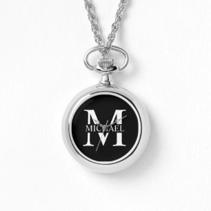 Personalisiertes Monogramm und Name Armbanduhr