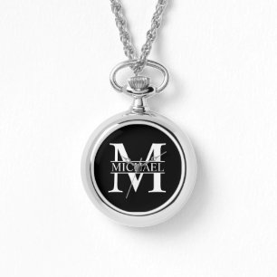 Personalisiertes Monogramm und Name Armbanduhr