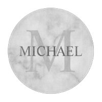 Personalisiertes Monogramm und Name aus klarem wei