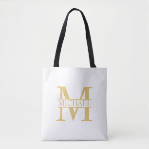 Personalisiertes Monogramm und Name aus Weiß und