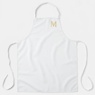 Personalisiertes Monogramm und Name aus Weiß und  Schürze